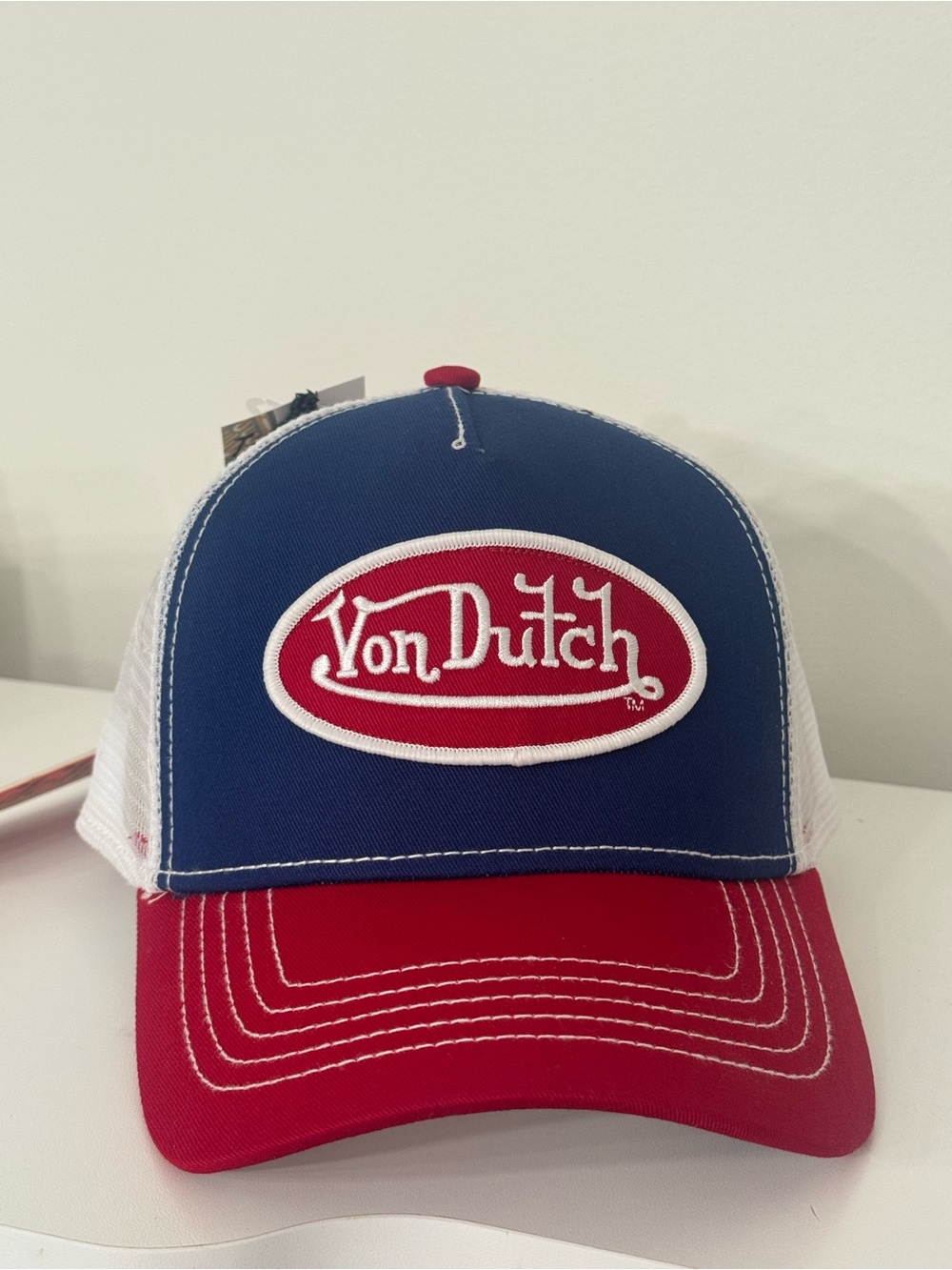 🇺🇸 NWT Von Dutch Red, Blue & White Trucker Hat - American Flag - July 4th